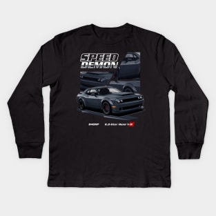 Dodge Demon "SPEED DEMON" Kids Long Sleeve T-Shirt